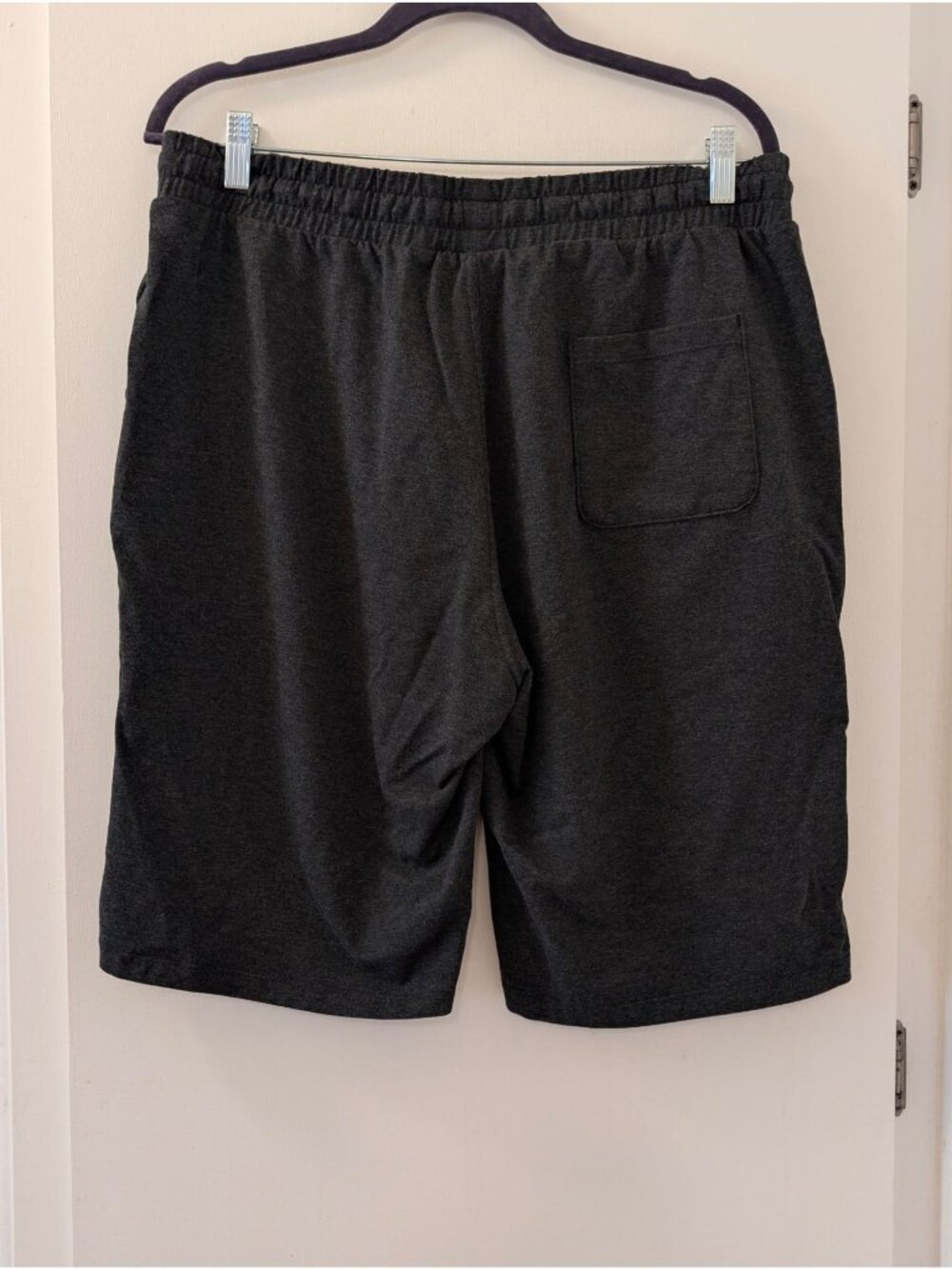 BALEAF Mens Dark Gray Athletic Shorts With Drawstring Waist Side Pockets & Back - Picture 2 of 8